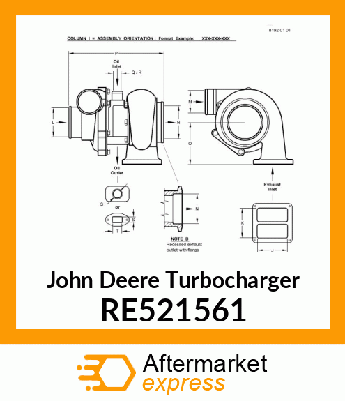 TURBOCHARGER RE521561