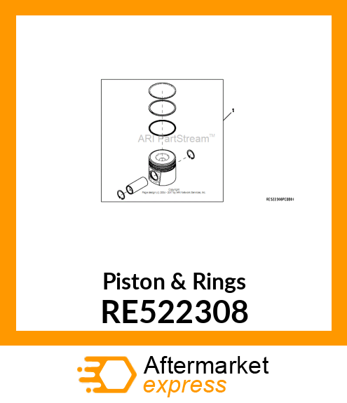 PISTON REPLACEMENT KIT,STD LT PISTO RE522308