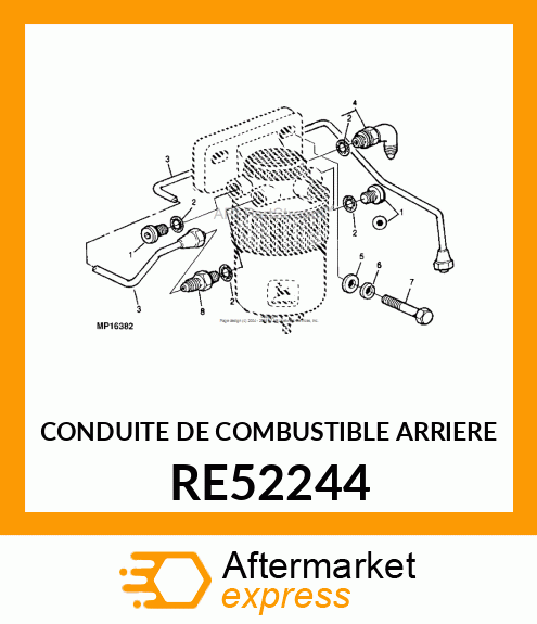 CONDUITE DE COMBUSTIBLE ARRIERE RE52244