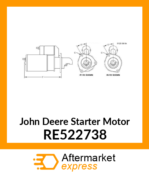 STARTER MOTOR RE522738