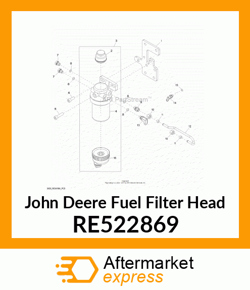 FILTER HEAD, FUEL FILTER ASSEMBLY RE522869