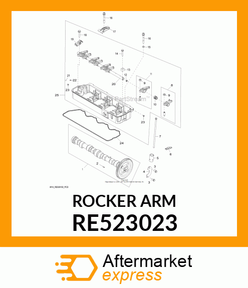 ROCKER ARM, INTAKE WITH ADJUSTING S RE523023