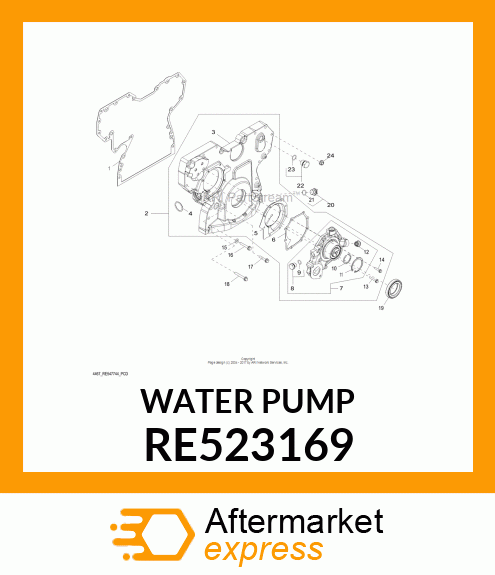 WATER PUMP, ASSEMBLY HIGH FLOW RE523169