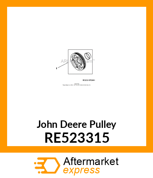 PULLEY, W/ SLEEVE 160MM SERVICE PAR RE523315