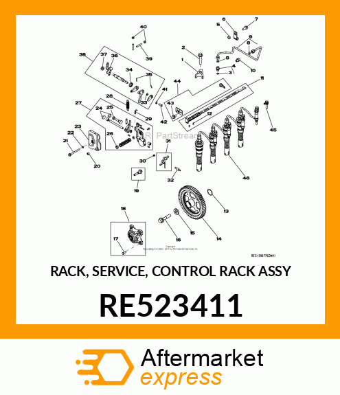 RACK, SERVICE, CONTROL RACK ASSY RE523411