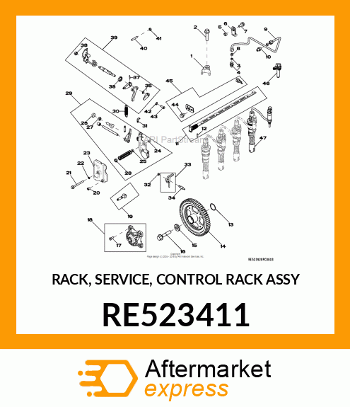 RACK, SERVICE, CONTROL RACK ASSY RE523411