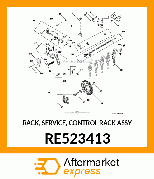 RACK, SERVICE, CONTROL RACK ASSY RE523413