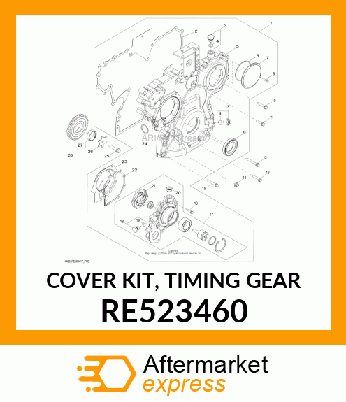 COVER KIT, TIMING GEAR RE523460