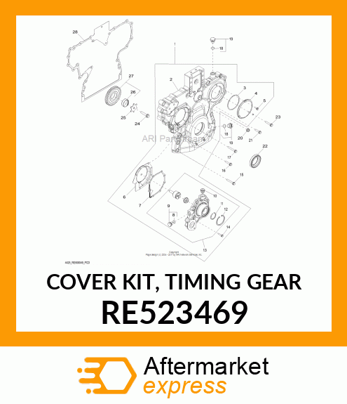 COVER KIT, TIMING GEAR RE523469