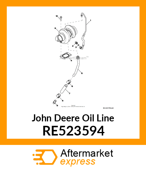 HOSE, OIL FEED RE523594