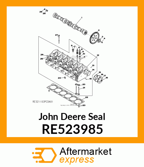 SEAL, VALVE STEM RE523985