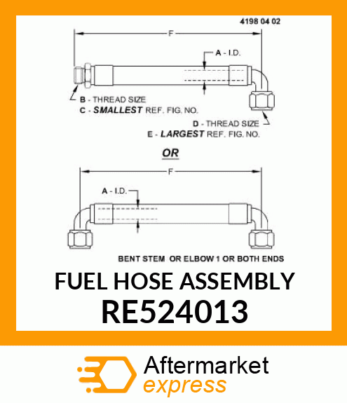 FUEL HOSE ASSEMBLY RE524013