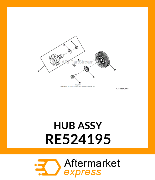 HUB,FAN ASSEMBLY RE524195