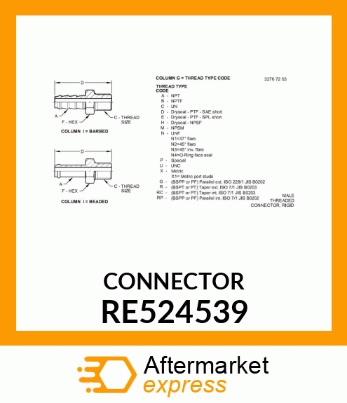 CONNECTOR, SPECIAL RE524539