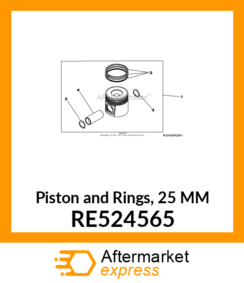 PISTON REPLACEMENT KIT RE524565