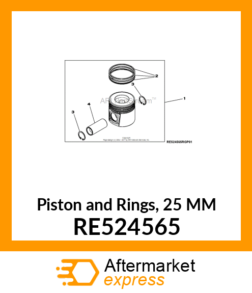 PISTON REPLACEMENT KIT RE524565