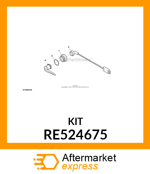 HEATER ELEMENT, 240V W/ CAP RE524675