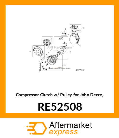 CLUTCH KIT, CLUTCH amp; 8 RE52508