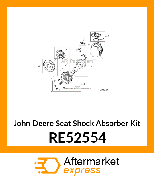 KIT, SEAT LATERAL ATTENUATOR SCHOCK RE52554