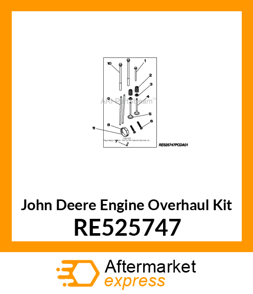 ENGINE OVERHAUL KIT,250S OVERHAUL RE525747