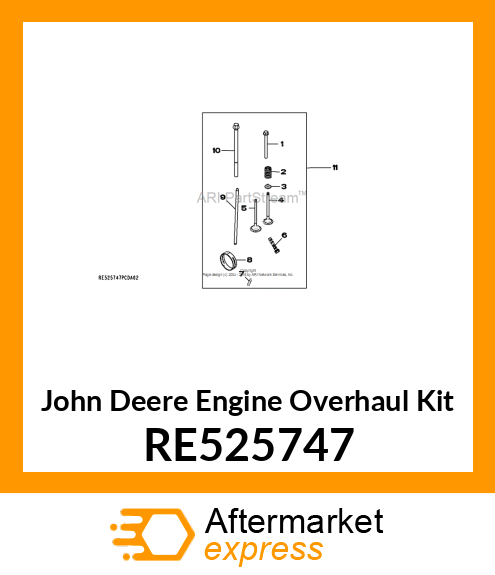 ENGINE OVERHAUL KIT,250S OVERHAUL RE525747