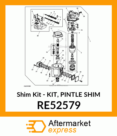 Shim Kit - KIT, PINTLE SHIM RE52579