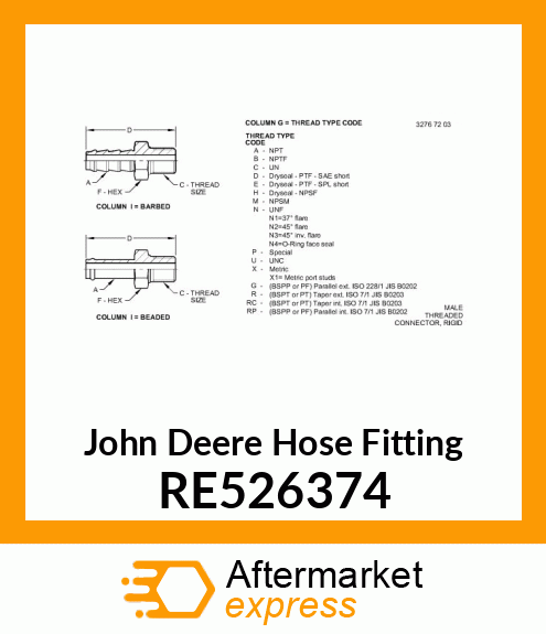 HOSE FITTING RE526374