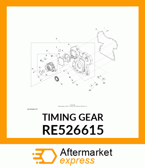 COVER, TIMING GEAR NON AUX DRIVE, H RE526615