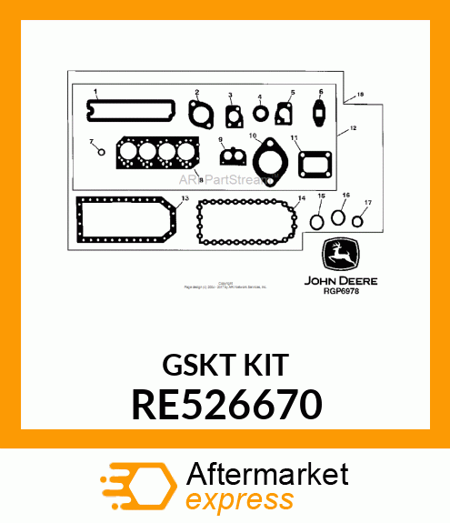 GASKET KIT RE526670