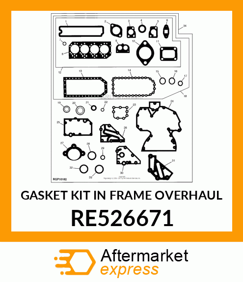 GASKET KIT, IN RE526671