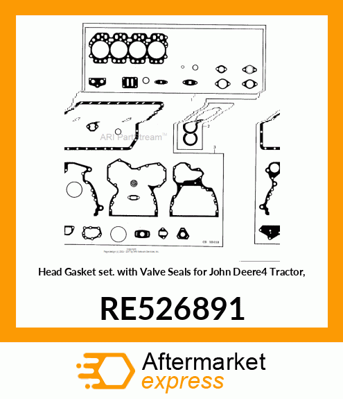 KIT,GASKETS,FOR ENGINE TUNE RE526891