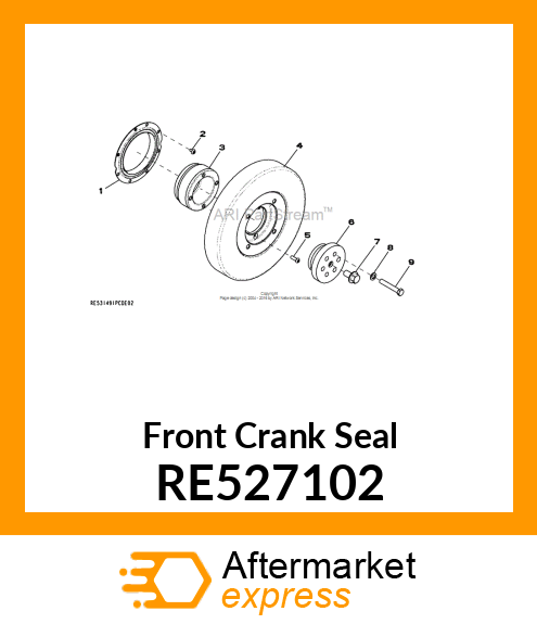 SEAL,CRANKSHAFT, FRONT RE527102