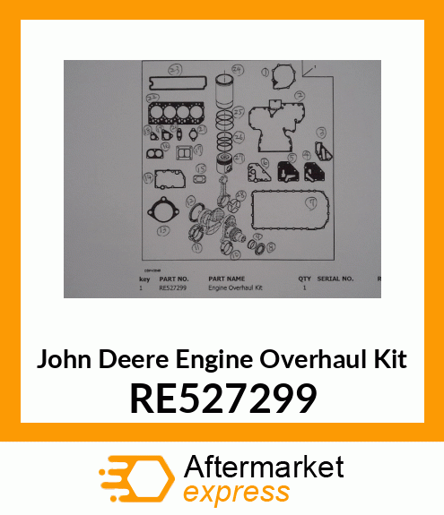 ENGINE OVERHAUL KIT RE527299