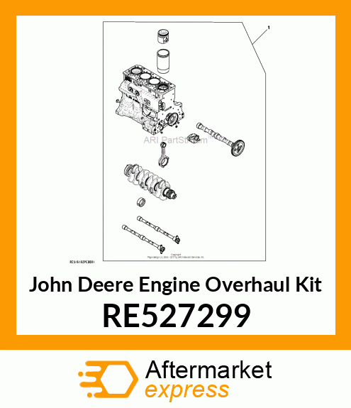 ENGINE OVERHAUL KIT RE527299