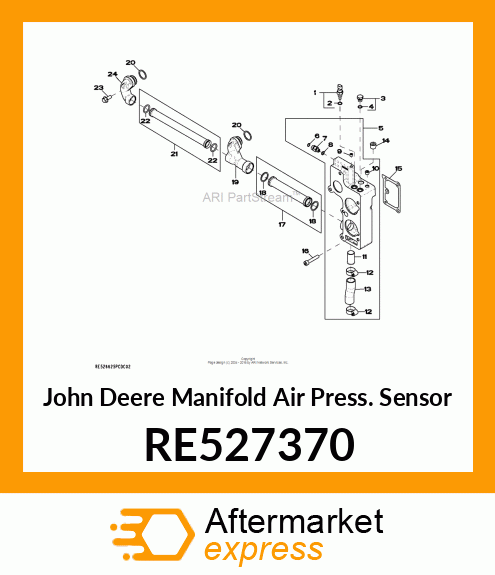 MANIFOLD AIR PRESS. SENSOR RE527370