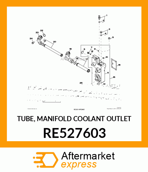 TUBE, MANIFOLD COOLANT OUTLET RE527603