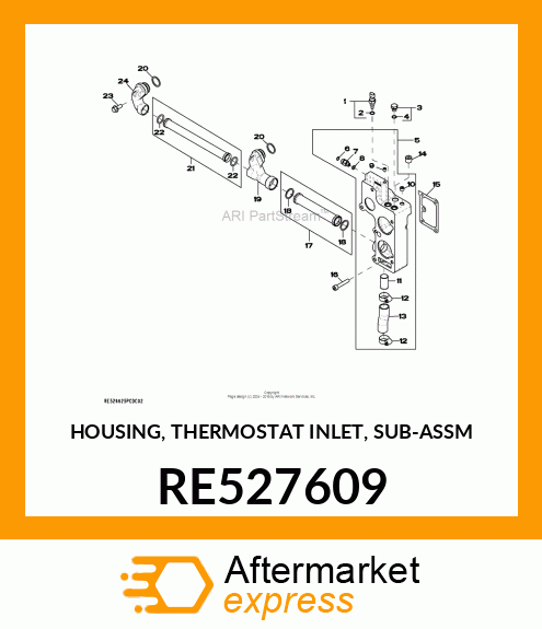 HOUSING, THERMOSTAT INLET SUB RE527609