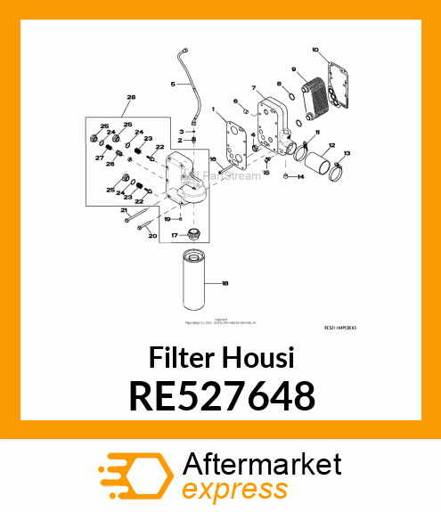 HOUSING,OIL FILTER RE527648