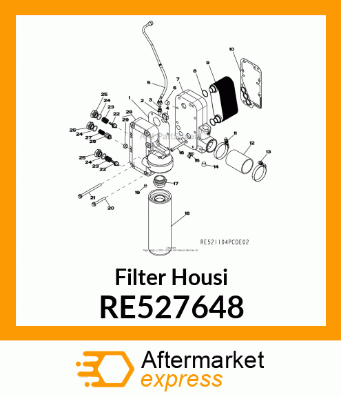 HOUSING,OIL FILTER RE527648