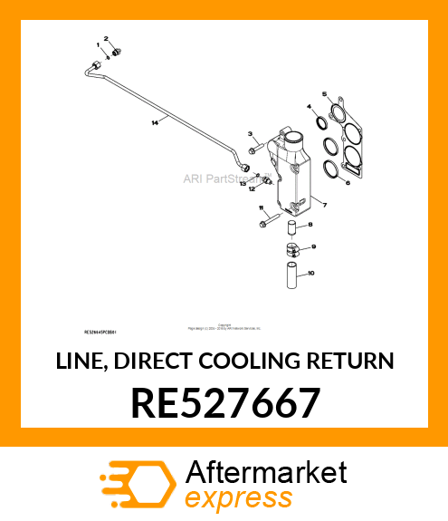 LINE, DIRECT COOLING RETURN RE527667