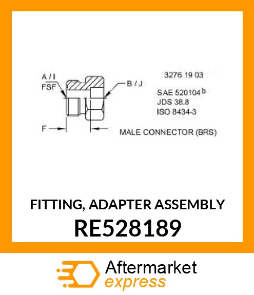 FITTING, ADAPTER ASSEMBLY RE528189