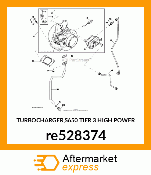 TURBOCHARGER,S650 TIER 3 HIGH POWER re528374