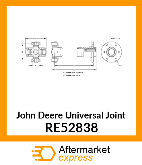 JOINT, TELESCOPING UNIVERSAL RE52838