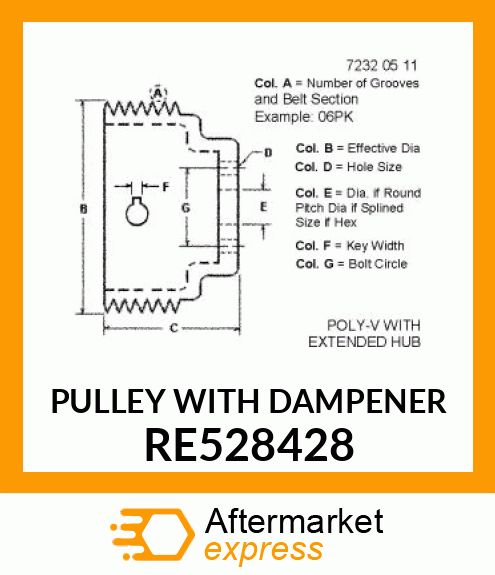 PULLEY WITH DAMPENER RE528428
