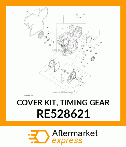 COVER KIT, TIMING GEAR RE528621