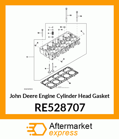 ENGINE CYLINDER HEAD GASKET,5 CYLIN RE528707
