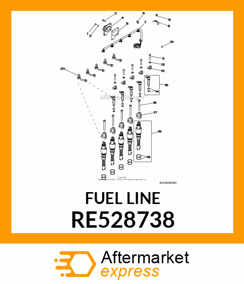 FUEL LINE,HIGH PRESSURE RE528738