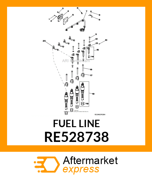 FUEL LINE,HIGH PRESSURE RE528738