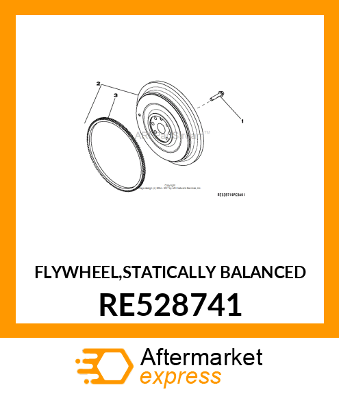 FLYWHEEL,STATICALLY BALANCED RE528741