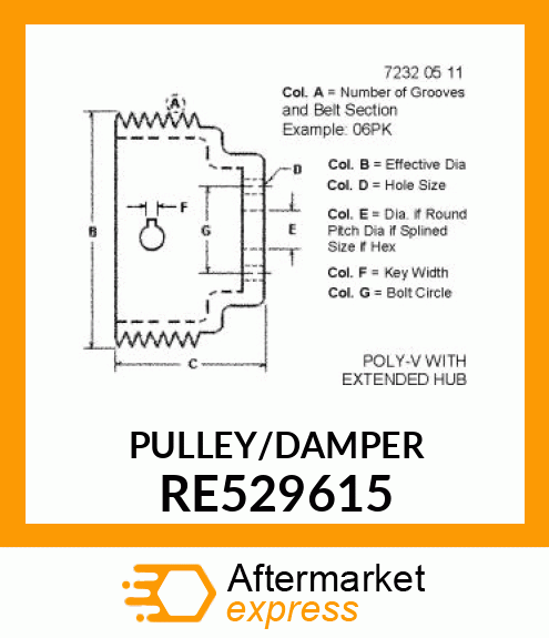 PULLEY WITH DAMPENER RE529615